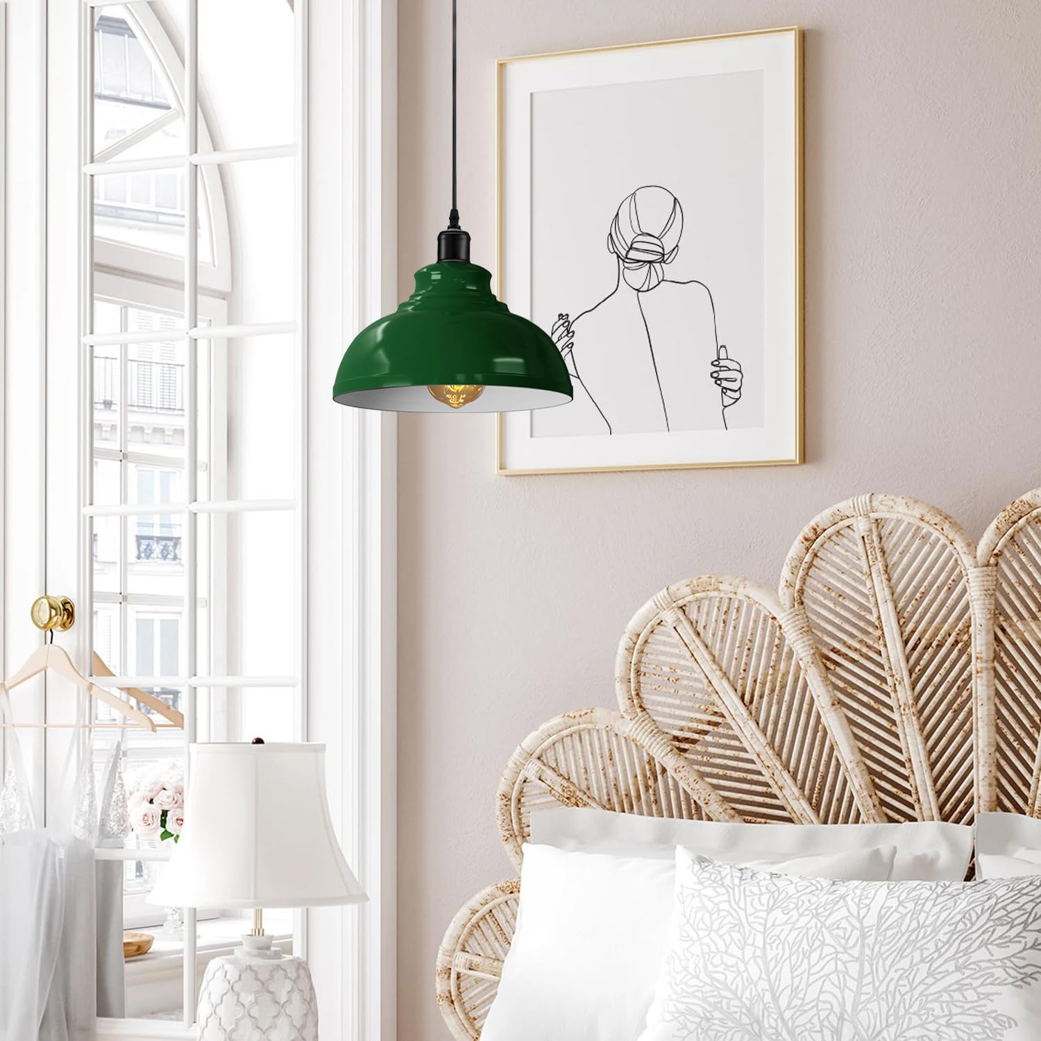 Lampada A Sospensione Soffitto Industriale Vintage - Metallo Oro Rosa Per Cucina E Soggiorno - 2