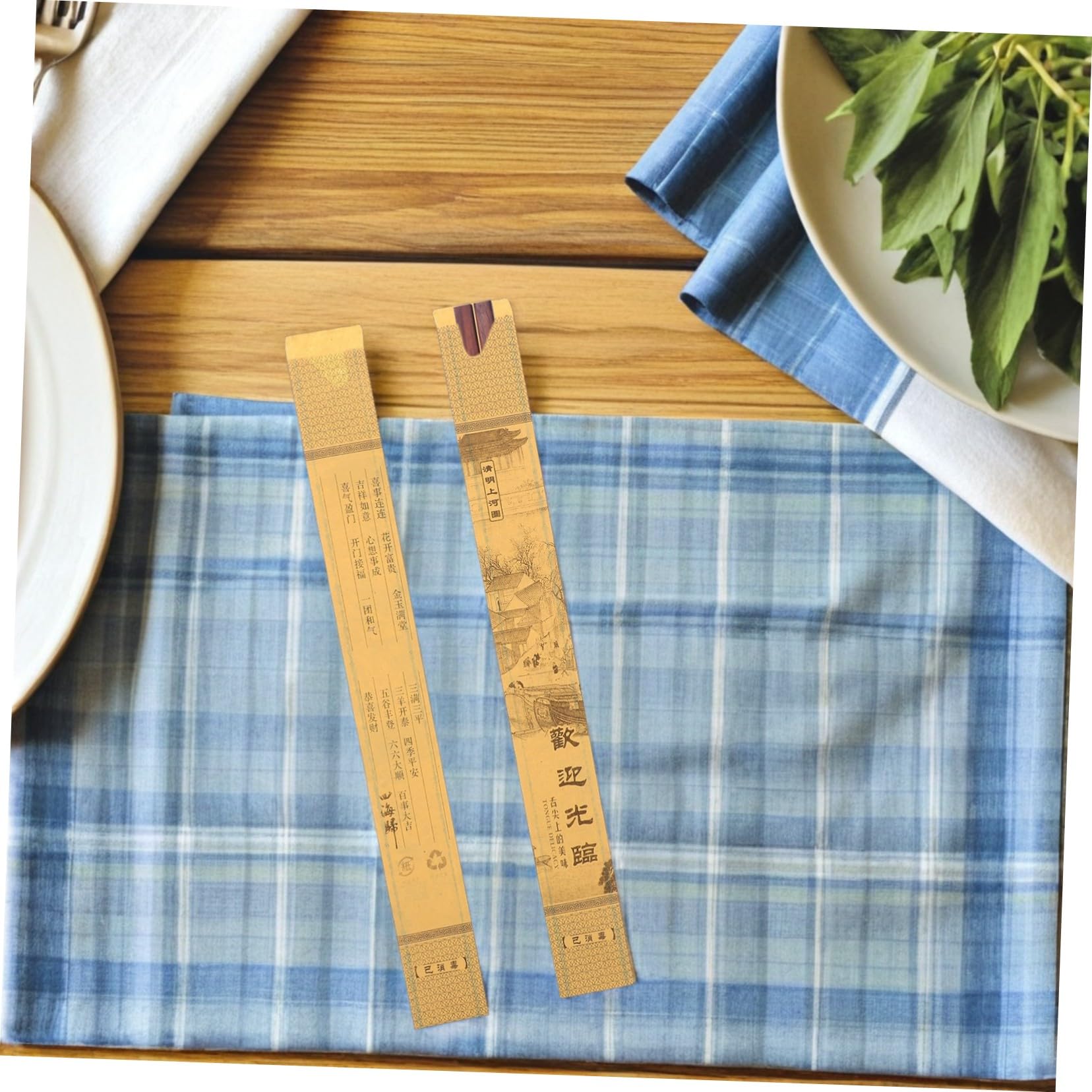 COLLBATH Lot De 1 000 Pochettes pour Baguettes De Style Japonais pour Cuisine Restaurant Service De Cuisine Couverts Salle À Manger Sacs De Transport pour Baguettes Pochettes en