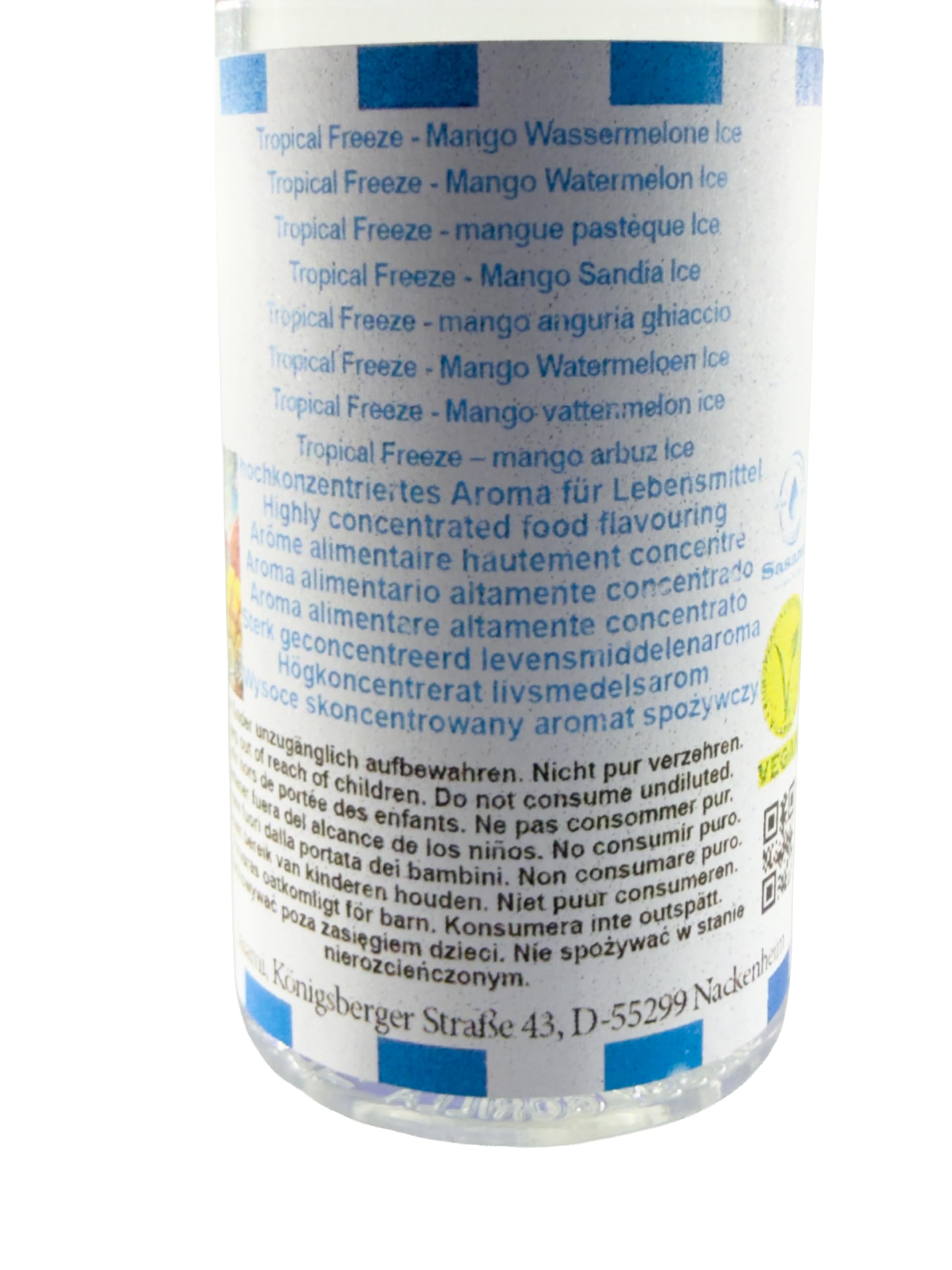 Tropical Freeze - mango anguria ghiaccio aroma concentrato - vegano - Sasami - 100ml