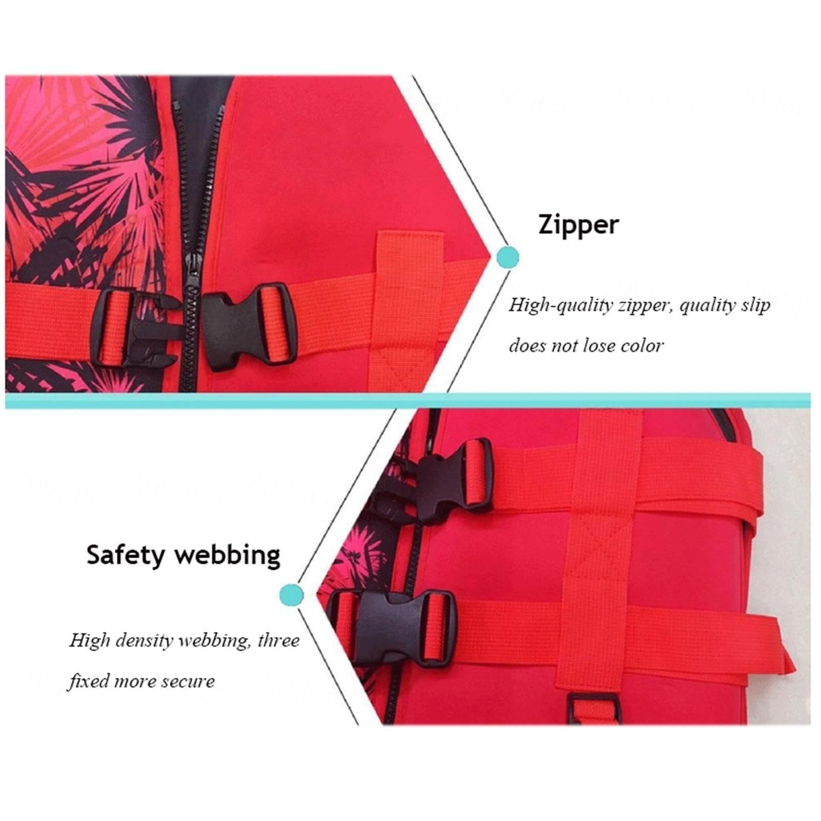 Kayak Swimming Vest, Adjustable Safety Swimming Vest for Adults Men Women, Neoprene High Buoyancy Breathable for Swimming Diving Rafting Sports Men Women Adults
