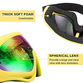 SixYard Ski Goggles, Motorcycle Goggles, 3 Pack Snowboard Snow Goggles for Men Women Adult Youth (Style 3)