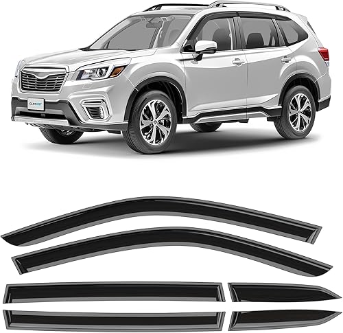 Miniatura 10 de CLIM ART Protectores de lluvia increíblemente duraderos con ribete cromado para Dodge Ram 1500 2019-2024 Crew Cab, deflectores de ventana con cinta