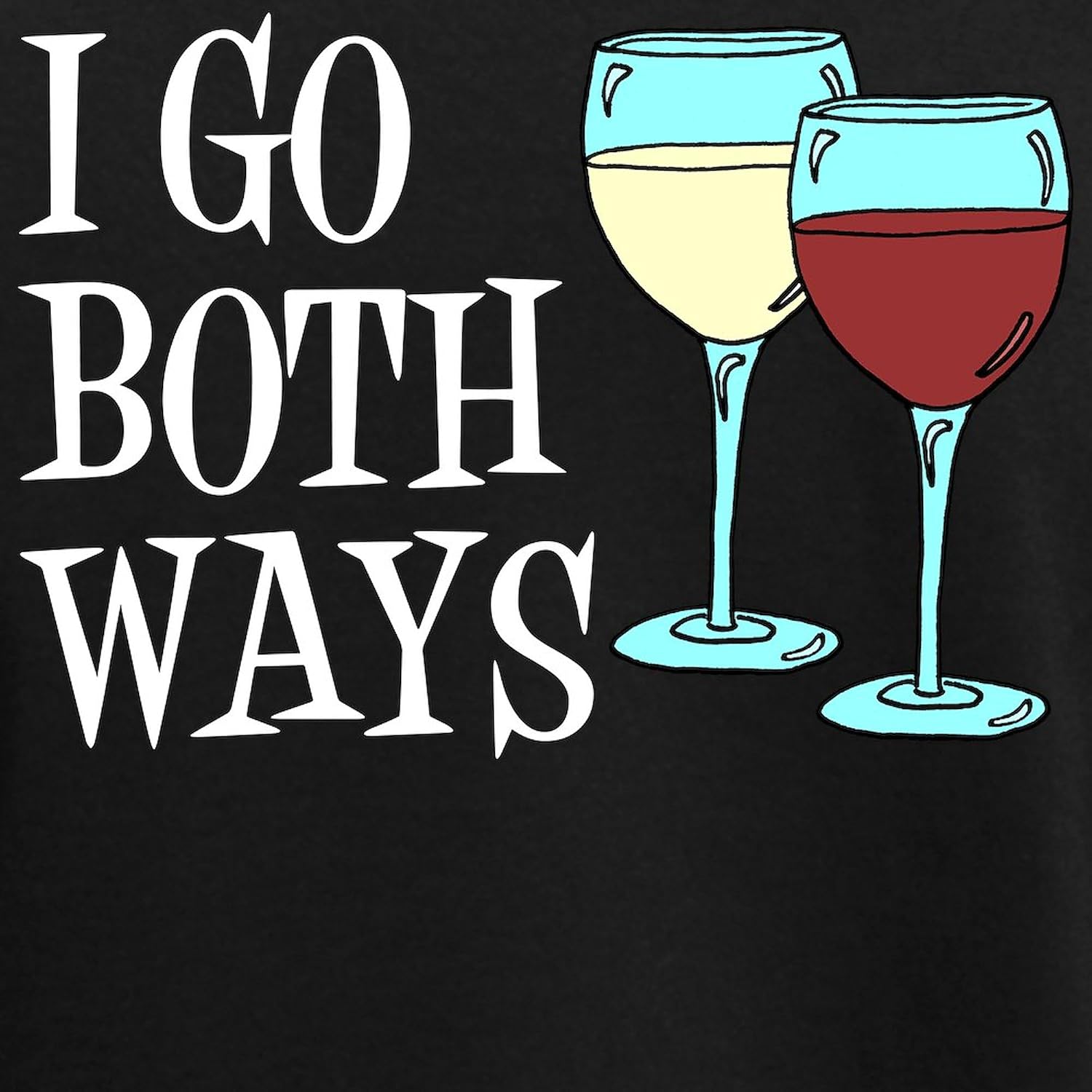 CafePress I Go Both Ways Wine Pajamas Womens Novelty PJ Sleepwear