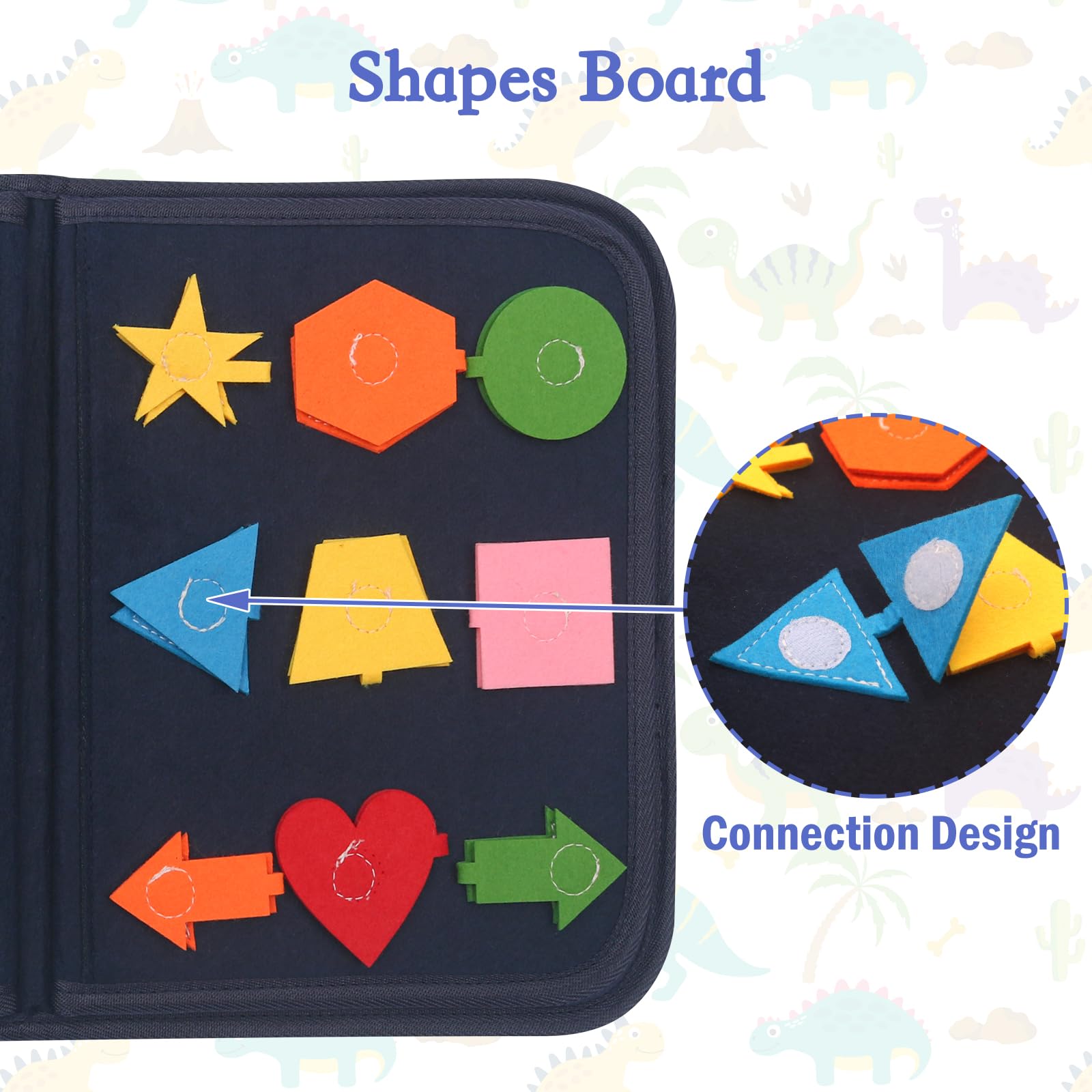 Withosent Busy Board per Bambini, 4 Strati Giochi Montessori, Pannello Sensoriale Montessori, Giochi Educativi 3 4 Anni con Fibbie, Cerniere, Lacci, Bottoni, Orologio, Alfabeto