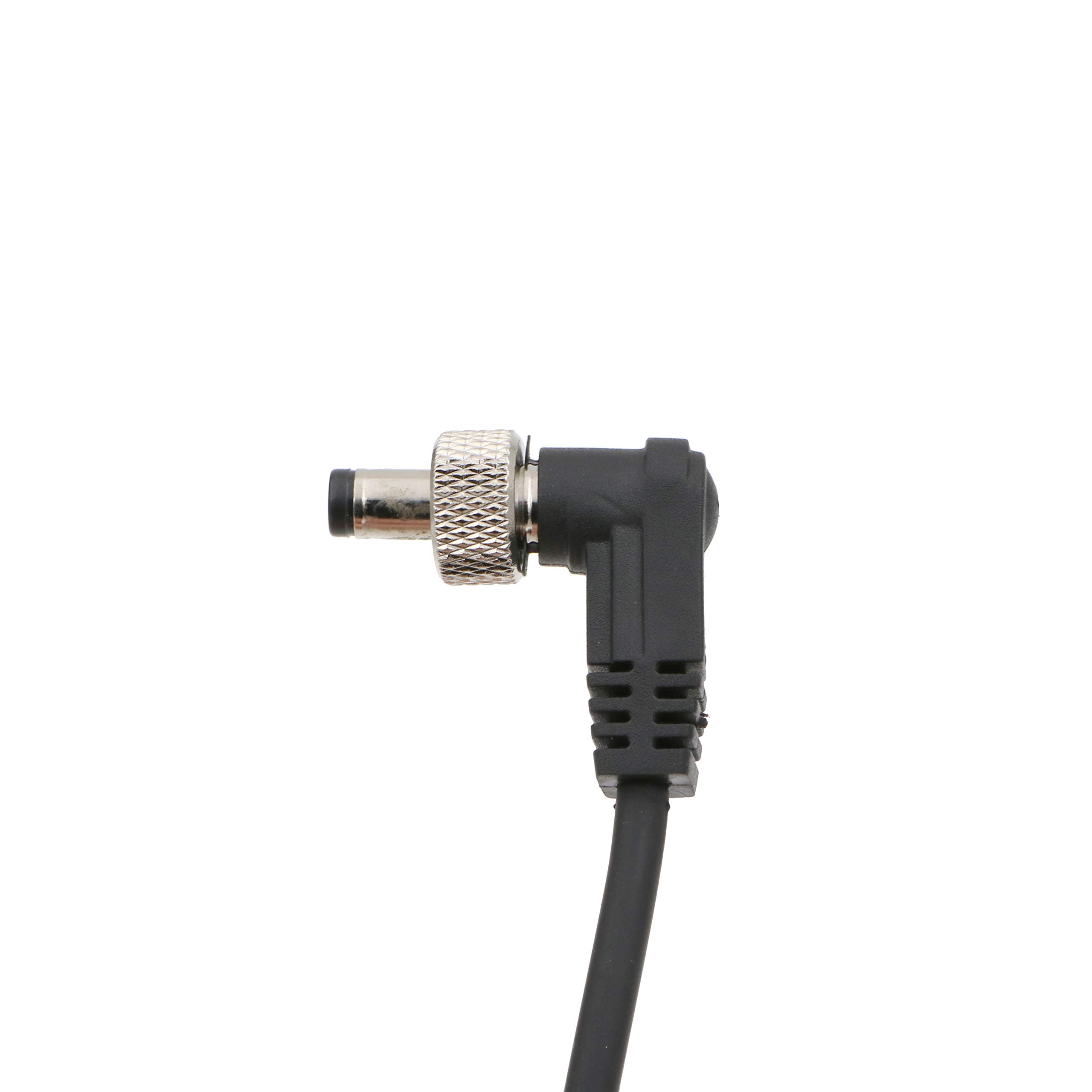 Alvin's Cables Z CAM E2 S6 F6 F8 Cable de alimentación Locking DC a Giratorio 2 Pines Macho Ángulo Recto para Atomos Shinobi Ninja V OSEE G7 Monitor Ajustable 90 Grados 2 Pines Macho Cable 45cm