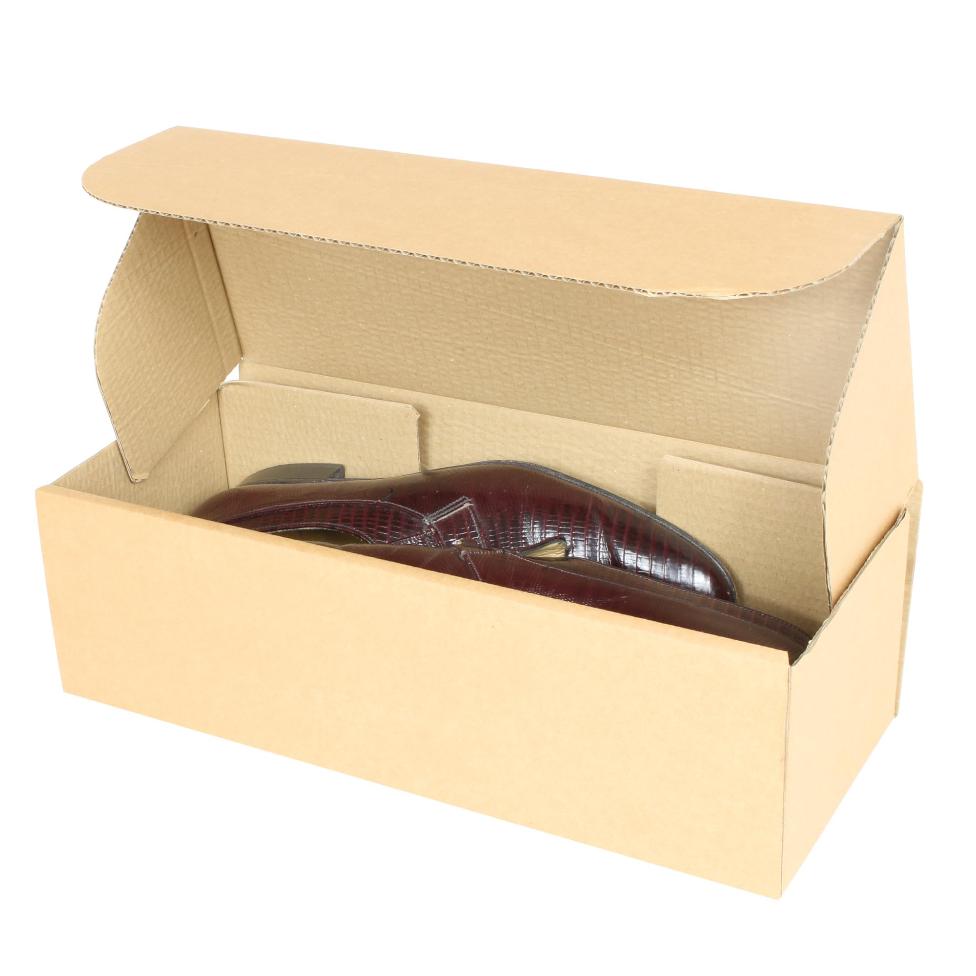 SelfHold Cardboard Boxes For Packing Mailing - Ideal For High Heels, Kids, Adults, Slim Shoes, Large Boots (Pack of 10) (360 x 140 x 100mm)