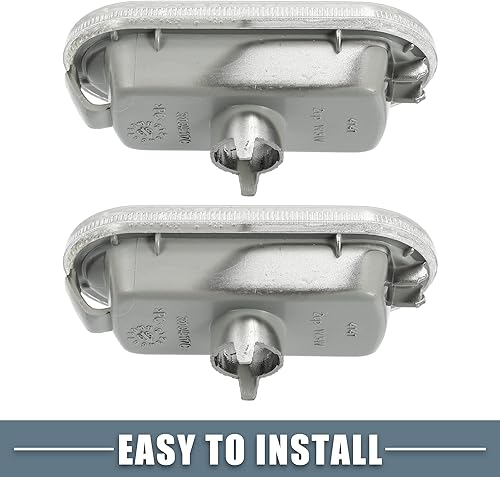 Miniatura 7 de Delantero Izquierdo Derecha Lateral Lateral Marcador Luces de Señal Cubierta de la Lente de la Lámpara Asamblea para VW Caddy 1996-2015 Blanco 1 Par