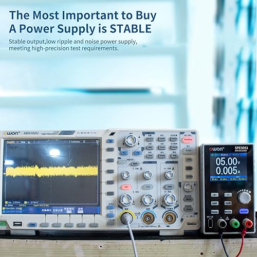 Miniatura 13 de OWON SPE3103 Fuente de alimentación programable de laboratorio (0-30V 0-10 A), fuente de alimentación CC de banco de 300 W con pantalla LCD de 2.8