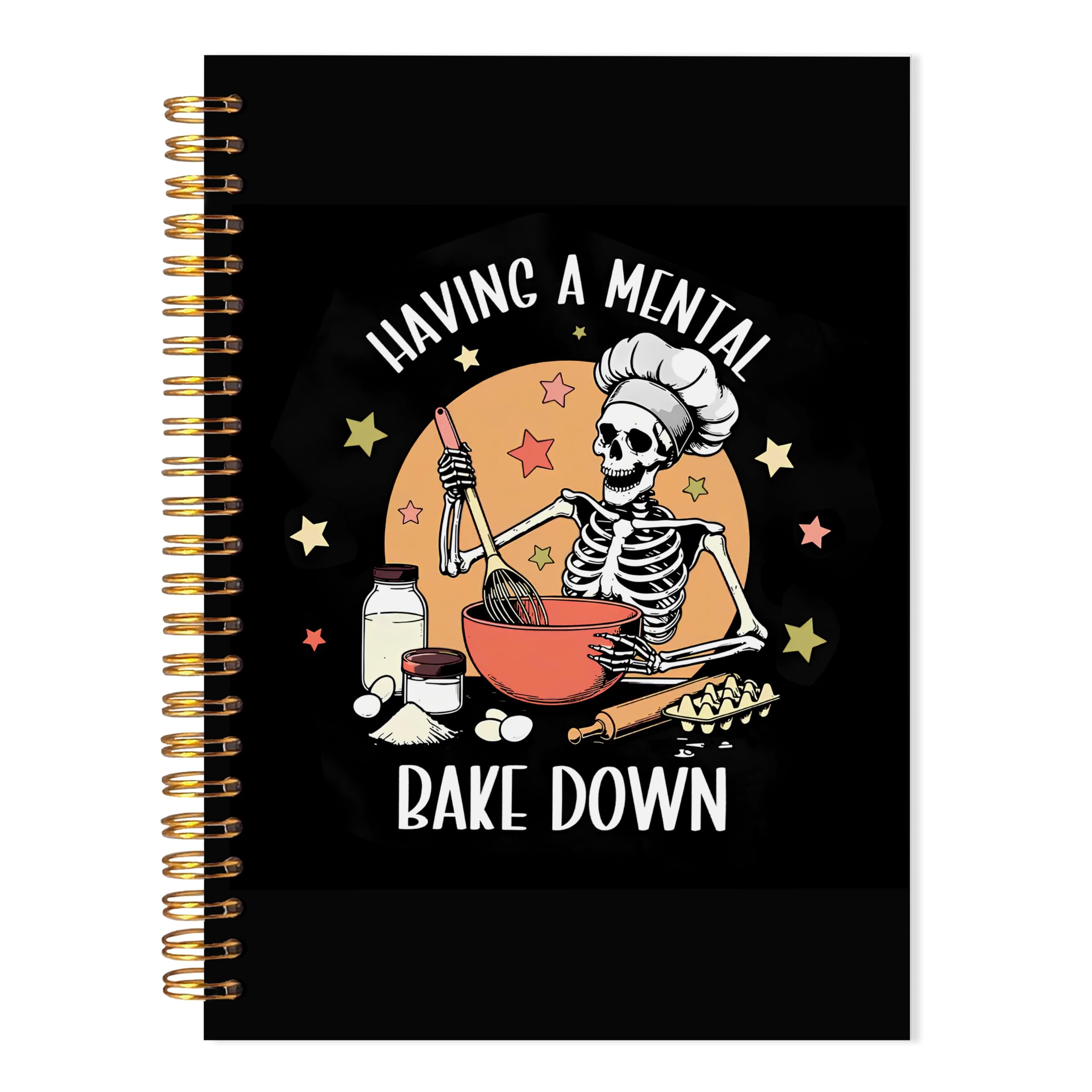 Carnet à spirale squelette boulanger format A5 pour recettes et notes gothiques - 7