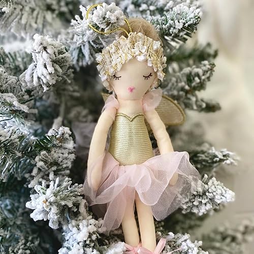 Miniatura 7 de MON AMI Adorno de muñeca de peluche bailarina para árbol de Navidad bonita muñeca de ángel para decoración del hogar decoración de vacaciones