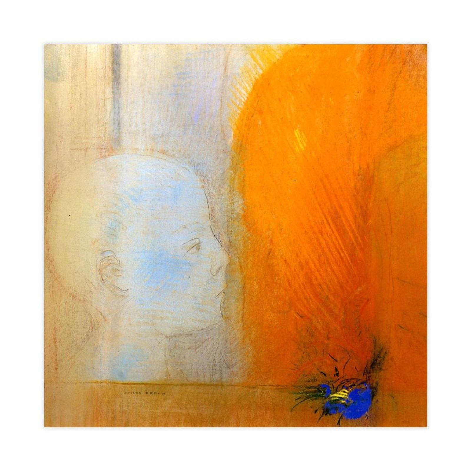WCYB The Child by Odilon Redon Prints Posters Canvas Deco Paintings Wall Art For Office Unframe 24" L X 24" W