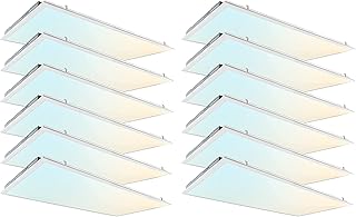 2x4 FT LED Light Flat Panel, 40/50/60W, Color Temperature Selectable 3K | 4K | 5K, Dimmable Recessed Drop Ceiling Lights, 5000/6250/7500 Lumens, Lay in Fixture for Office, 120-277V, UL DLC(12 Pack)