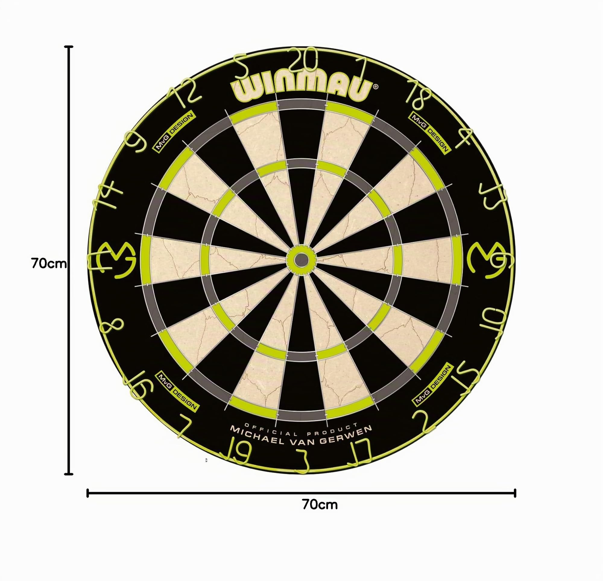 WINMAU Michael van Gerwen MvG Set disponibile con bersagli per freccette, armadi, surround, freccette e accessori