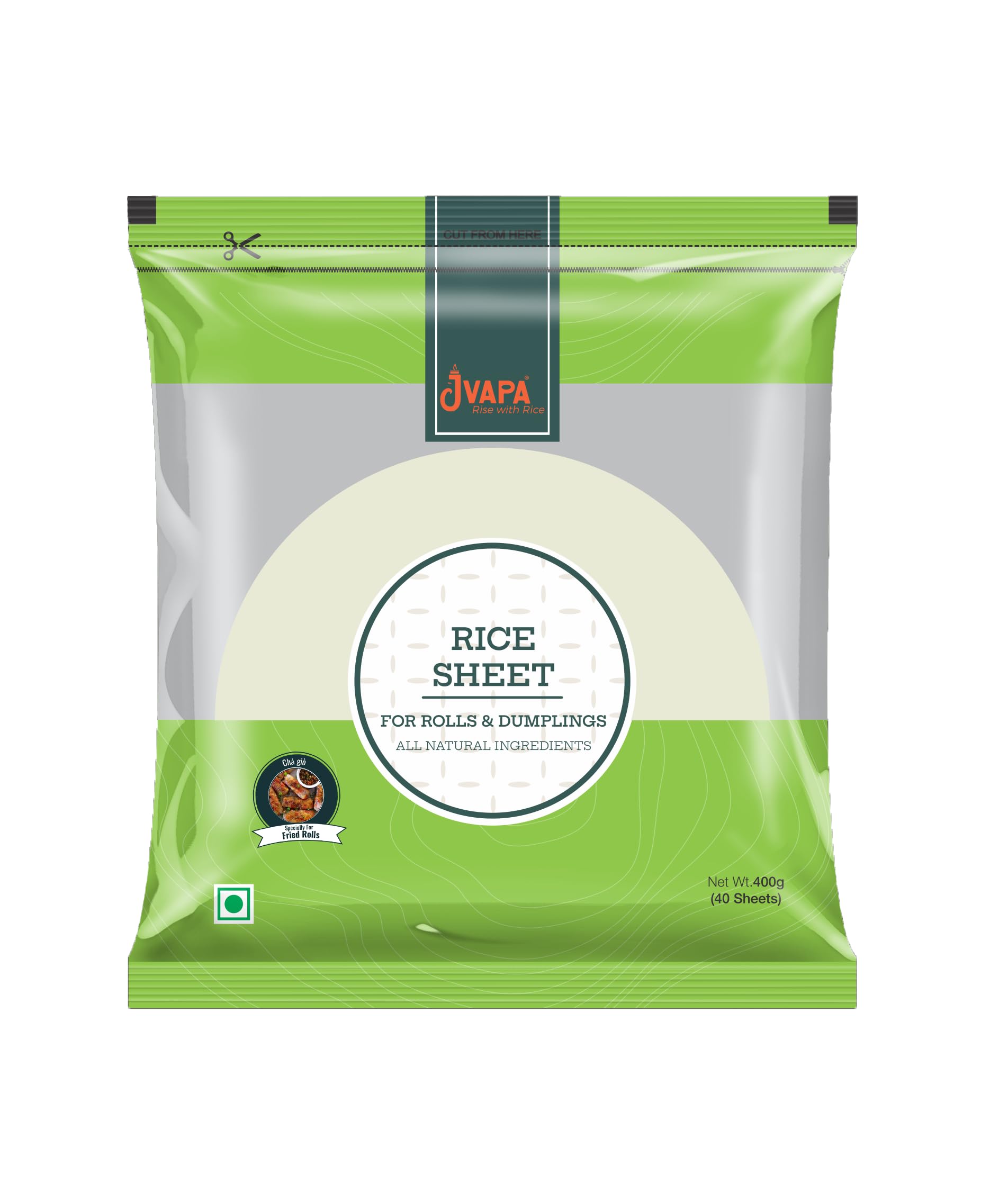 Jvapa Rice Paper Sheet - 400Gms (Chả giò) | Round | 22 cm | Gluten-Free | Perfect for Fried Rolls, Wraps & Dumplings (B0BS9RLC67) Amazon Price History, Amazon Price Tracker