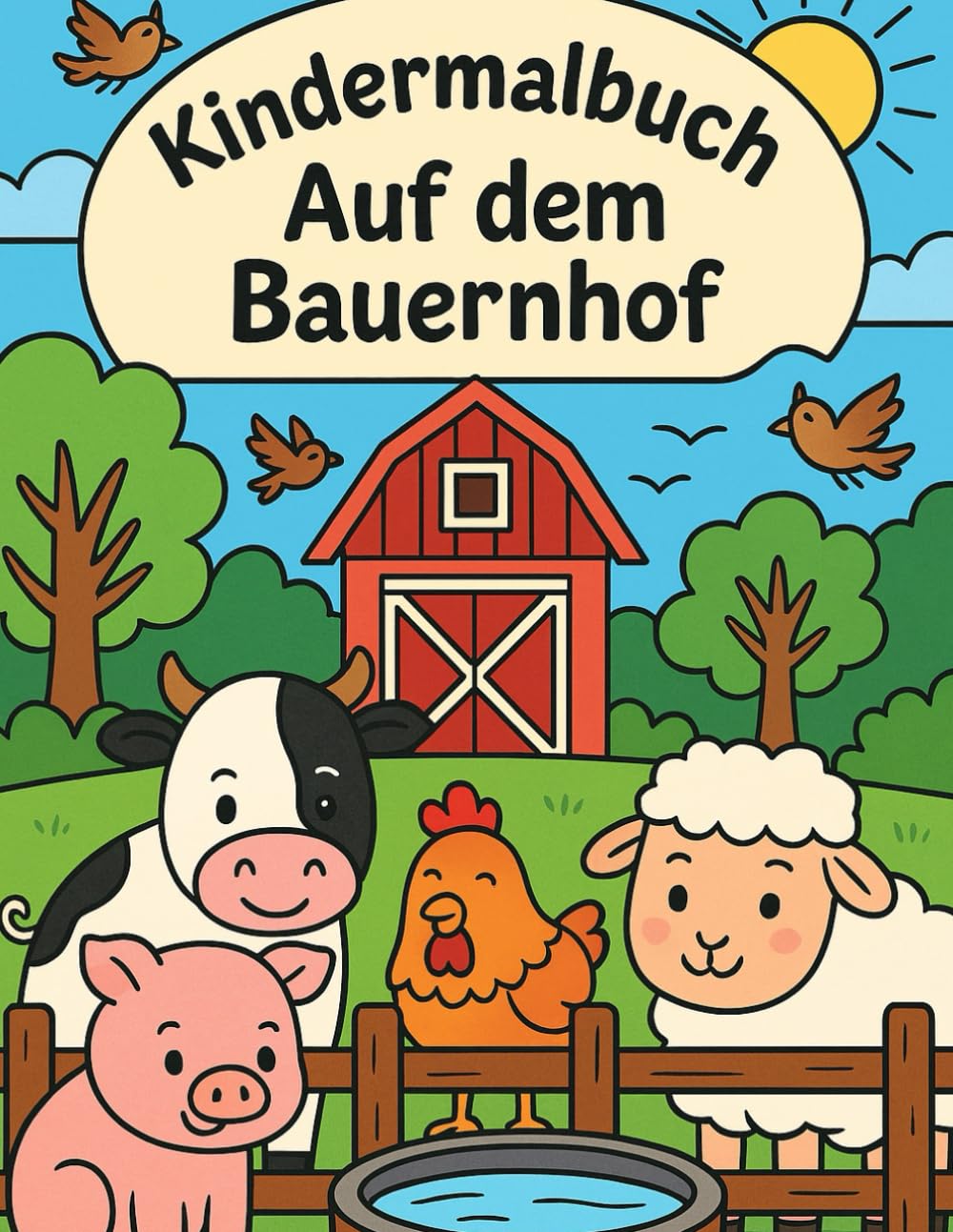 Kindermalbuch – Auf dem Bauernhof: Große, einfache Motive zum Ausmalen – fördert Kreativität, Konzentration und Feinmotorik