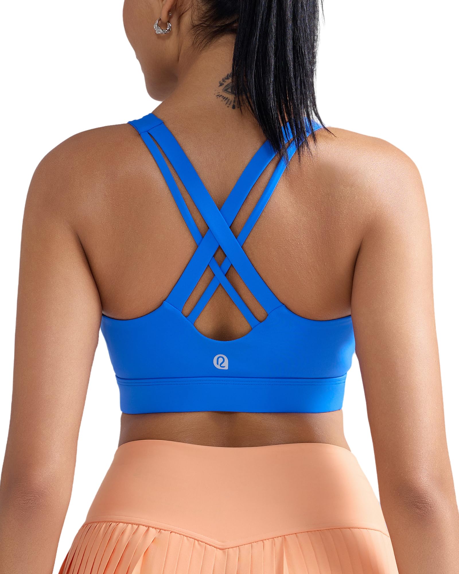 RUNNING GIRL Adjustable Straps High Impact Sports Bras with Sewn in Pads | High Support, Workout, Cloud-Soft, Racerback, Molded Cup, Supportive for women