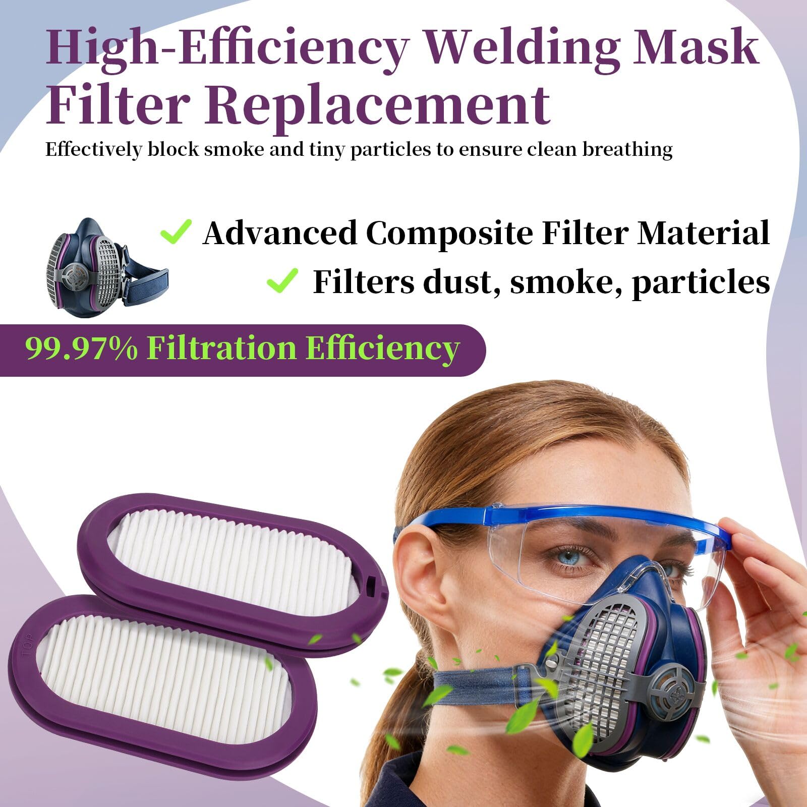 Paquete de 12 filtros SPR321 Res-pirator de repuesto compatibles con GVS Elipse Miller Half Mask Re-spirator SPR321, SPR449, SPR451, SPR457, SPR456 S/M/L, repuesto de filtro de media máscara de