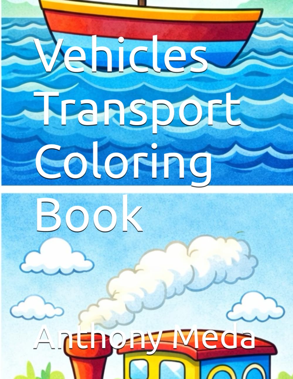 Vehicles Transport Coloring Book