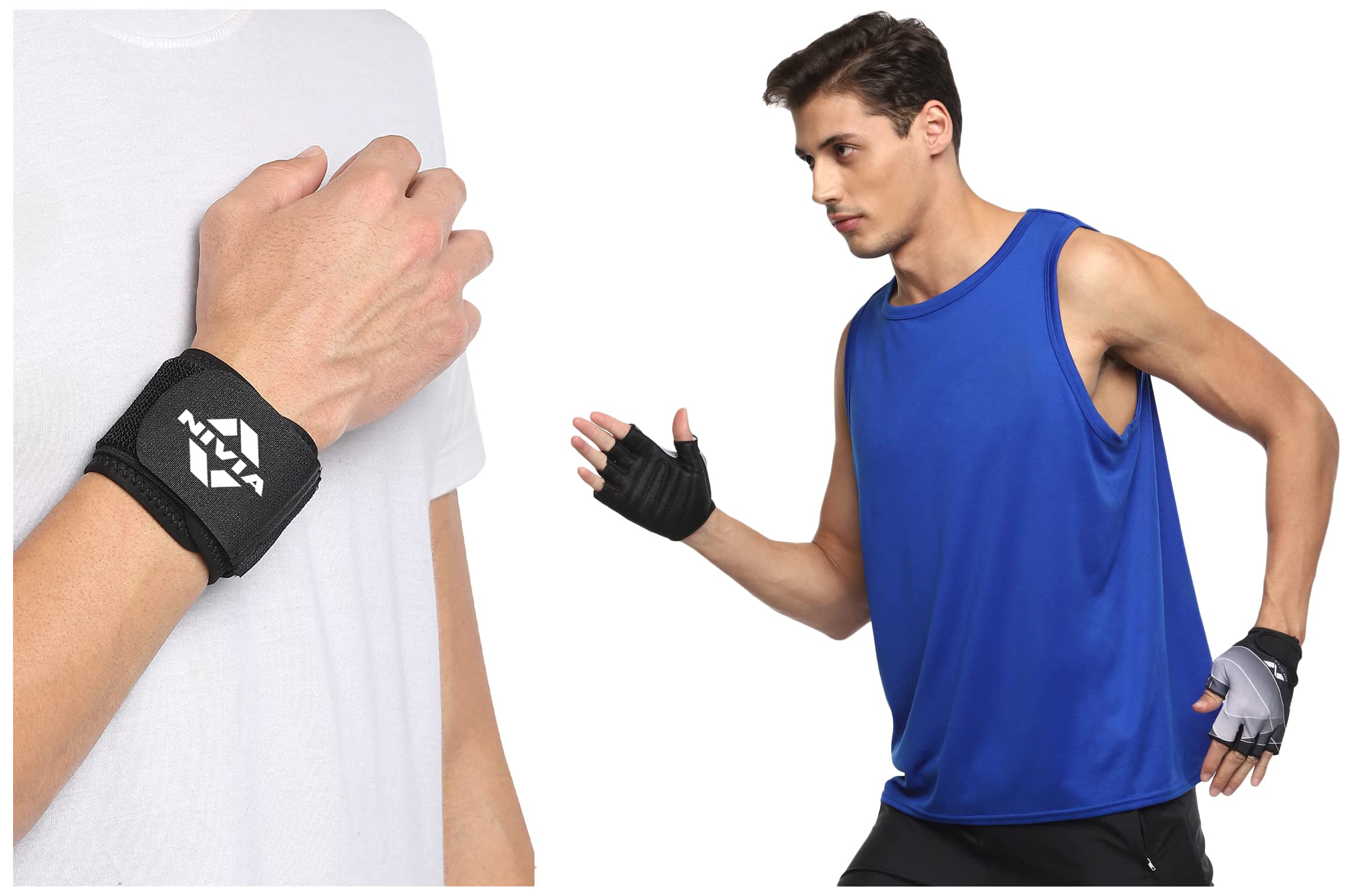 Nivia Wrist Support, Pack of 2 (Black) & Crystal Gym (L, Black) Gloves, Polyester (B08ZMY28C4) Amazon Price History, Amazon Price Tracker