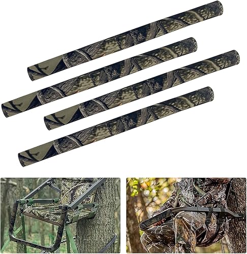 4 almohadillas para riel de árbol, almohadillas para riel de tiro, impermeable, camuflaje, riel de tiro, trípode, soporte de ciervo, escalera de