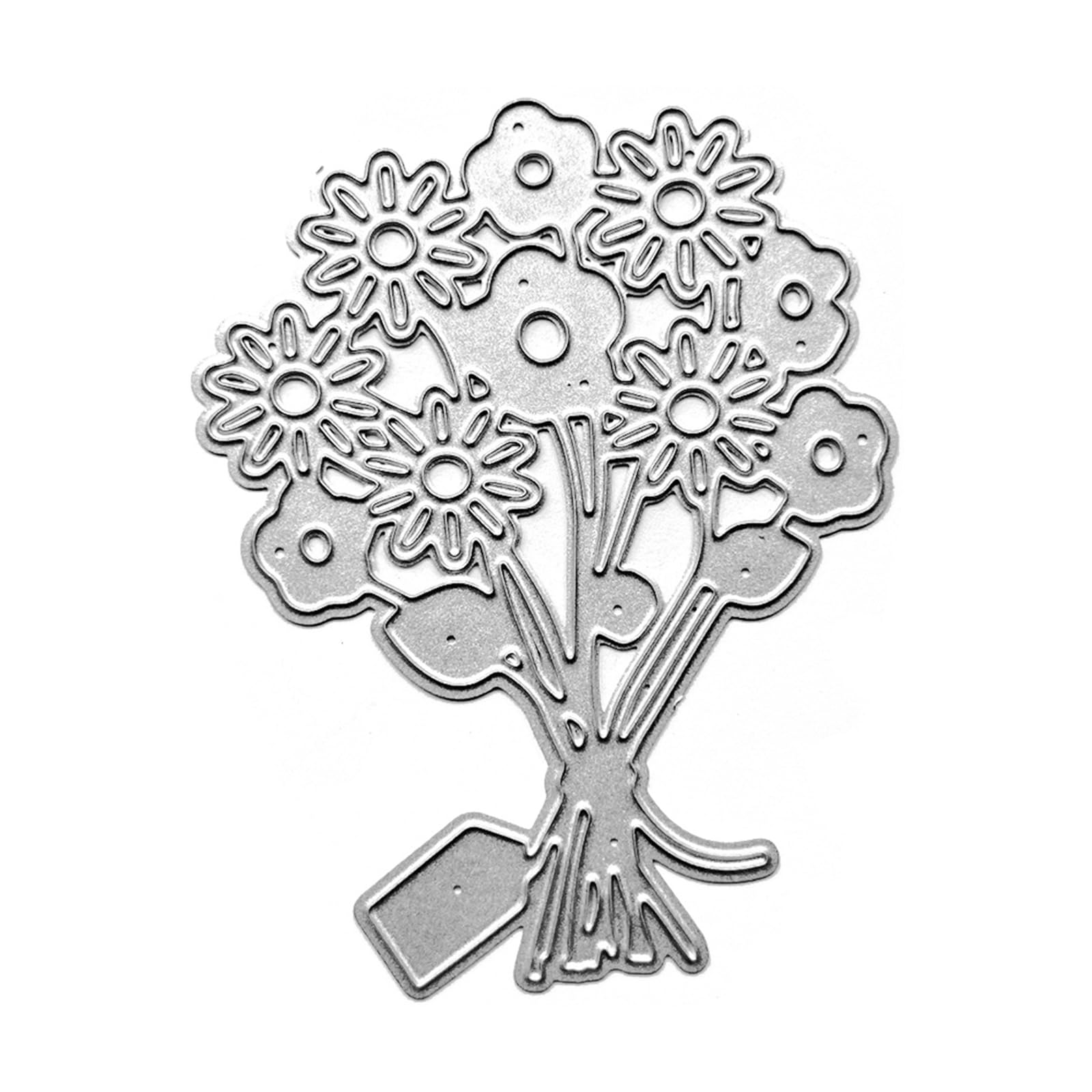Tsophreniq Metal Die Cuts Flower Label Cutting Dies Stencils Template for Scrapbook Album Paper Card Embossing Dies Stencil
