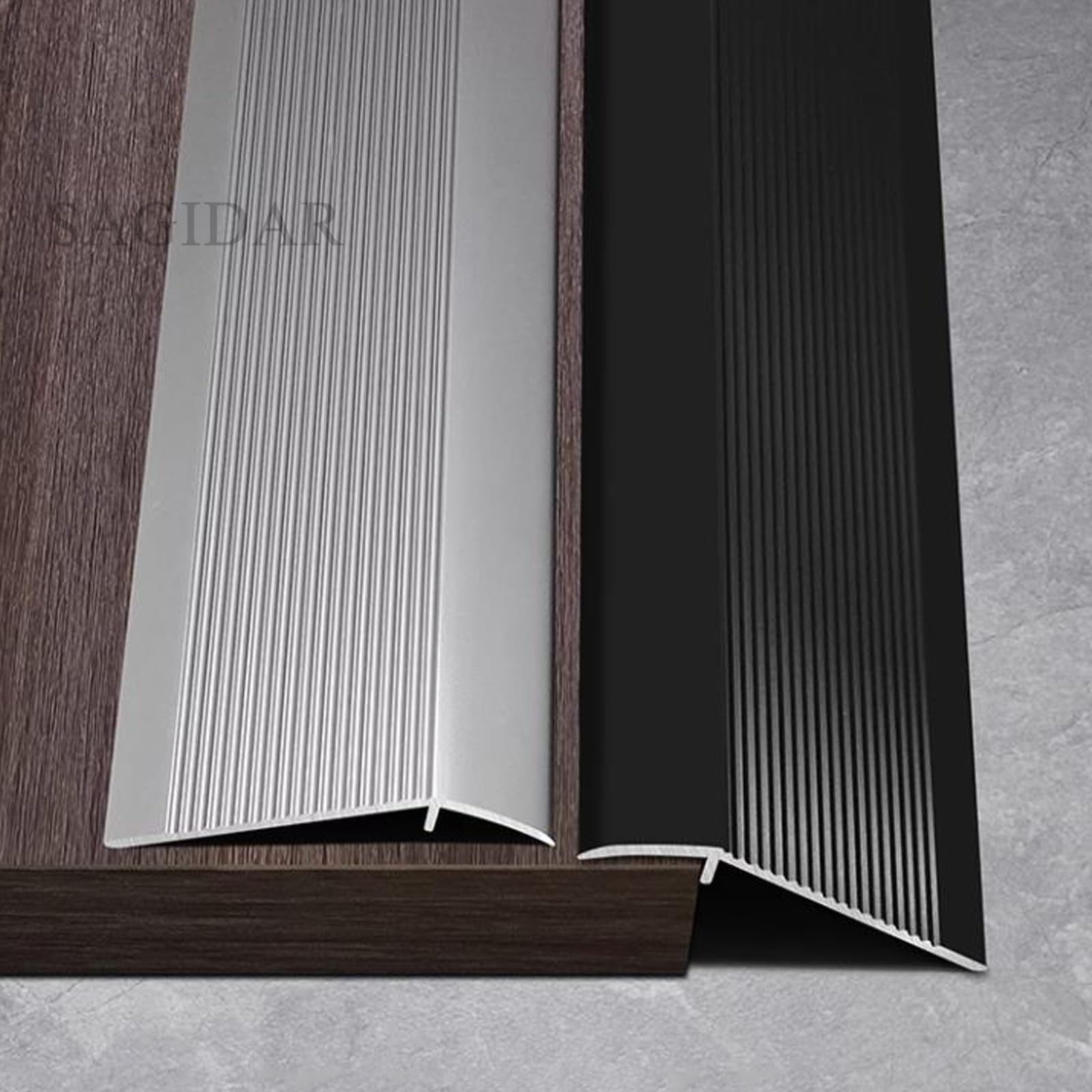 Bande de seuil multi-niveaux, barre d'entrée antidérapante de 10 cm de large, profil de revêtement de moquette, protection de sol pour des entrées sûres et élégantes