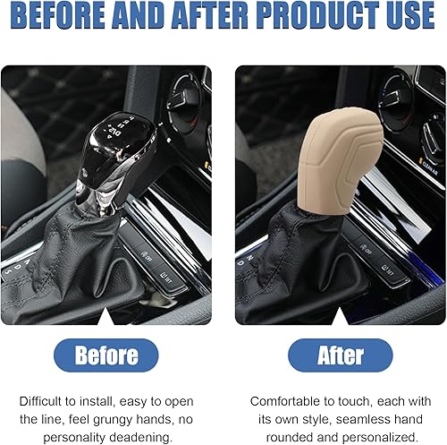 Miniatura 5 de 2 fundas para pomos de palanca de cambios de automóvil, accesorios de silicona elástica para proteger el cambio automático, protector antideslizante