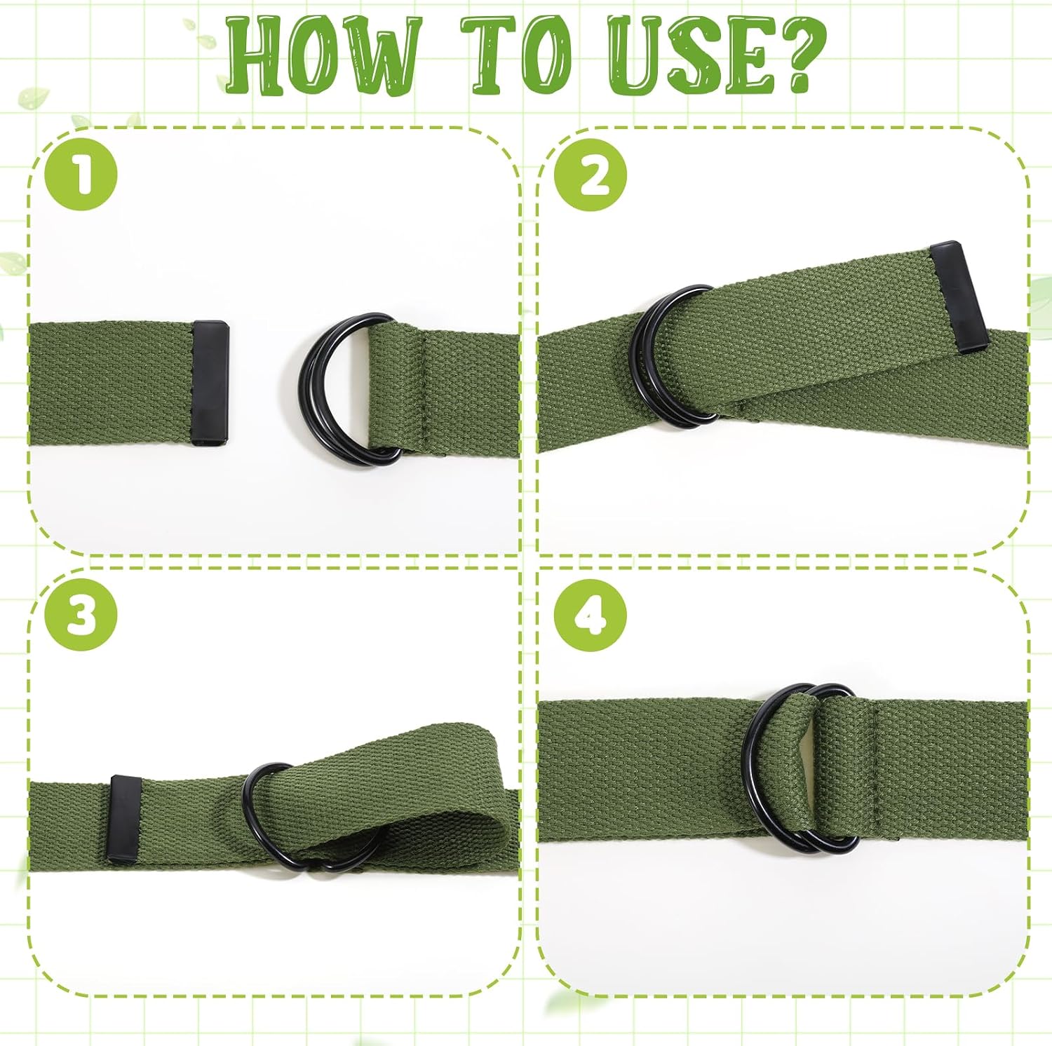 11 Packs Canvas Belt, Web Fabric Casual Belt with Black Double D-Ring Buckle Adjustable Fabric Belt for Men Women