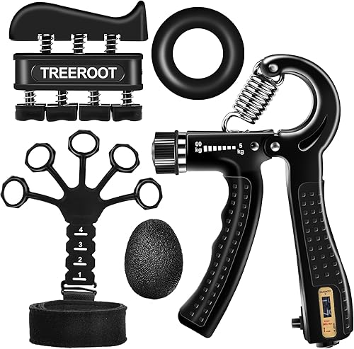 5PCS Grip Strength Trainer Kits, Hand Gripper Strengthener, Forearm Strengthener, Forearm Exerciser, Finger Grip Strengthener, Wrist Strengthener,