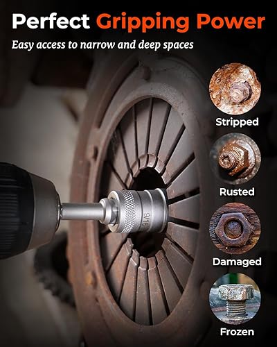 Miniatura 3 de Kit extractor de pernos, juego de 32 extractores de pernos fáciles de sacar, juego de extractores de pernos pelados para quitar pernos, tuercas y