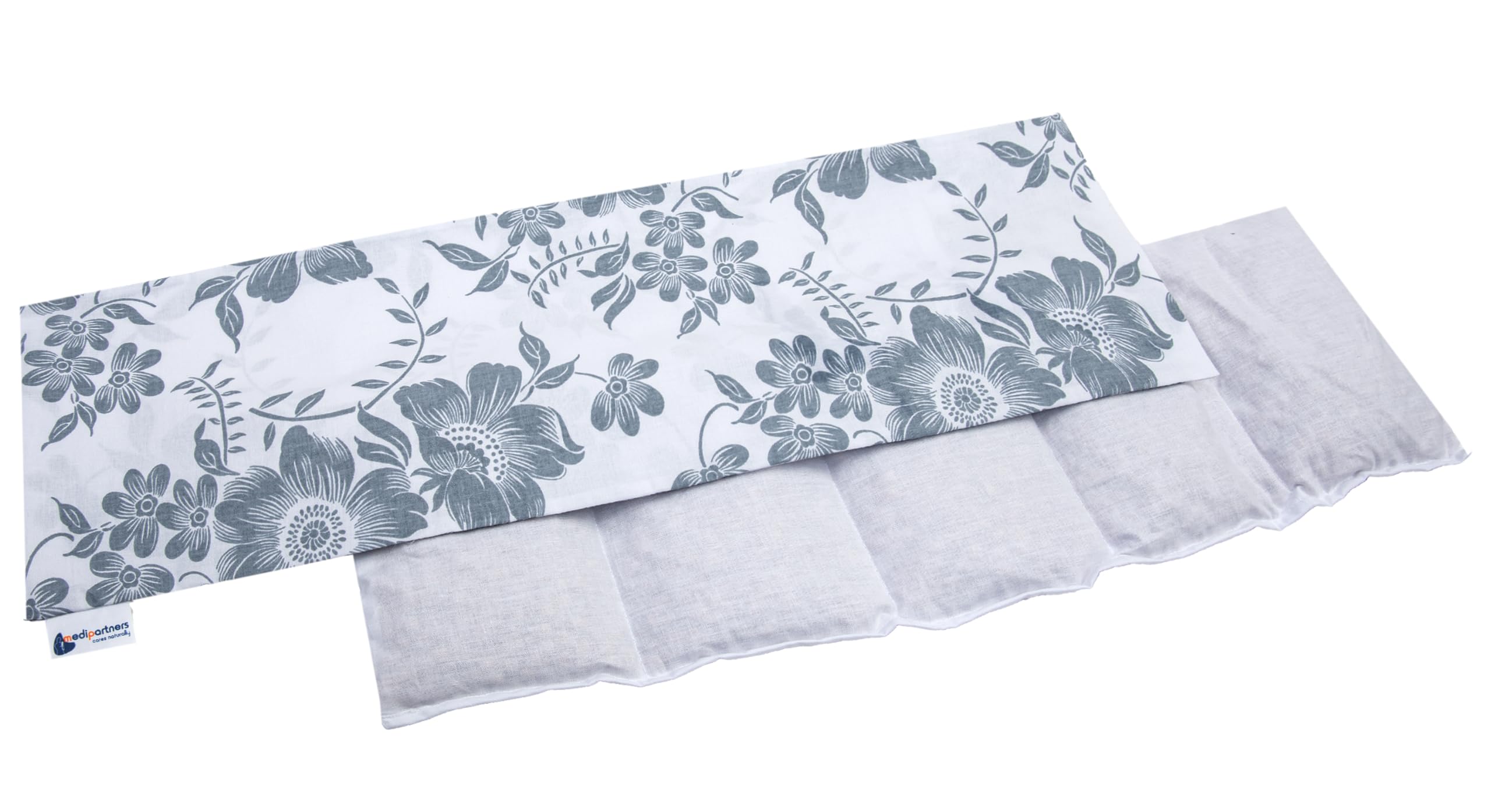 Medi Partners Cherry Stone Pillow 60x20cm 800g 100% Cotton 5-Chamber Eco Natural Heat Pillow Cold Therapy Removable Pillowcase (Berry)