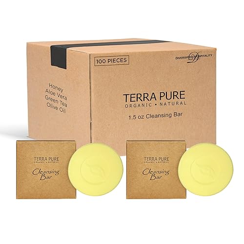 Terra Pure Jabón de barra en caja, comodidades de hotel tamaño viaje, 1 oz (paquete de 100)
