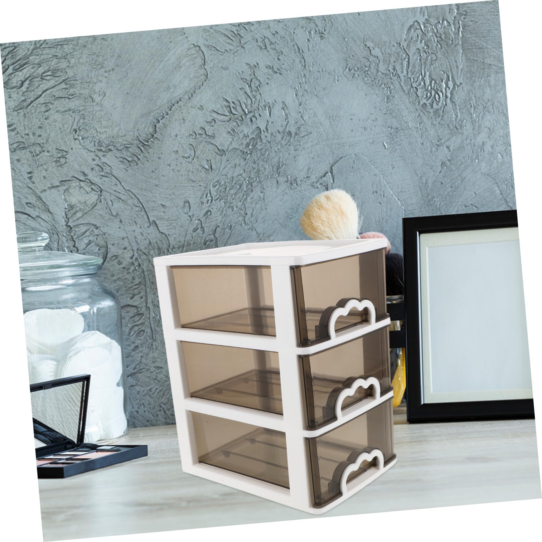Organizzatore Portatrucchi in Plastica Impilabile Design Compatto e Portatile, Cassetti Multipli per Piccoli Spazi e Scrivanie, per Organizzare Cosmetici e Oggetti Vari