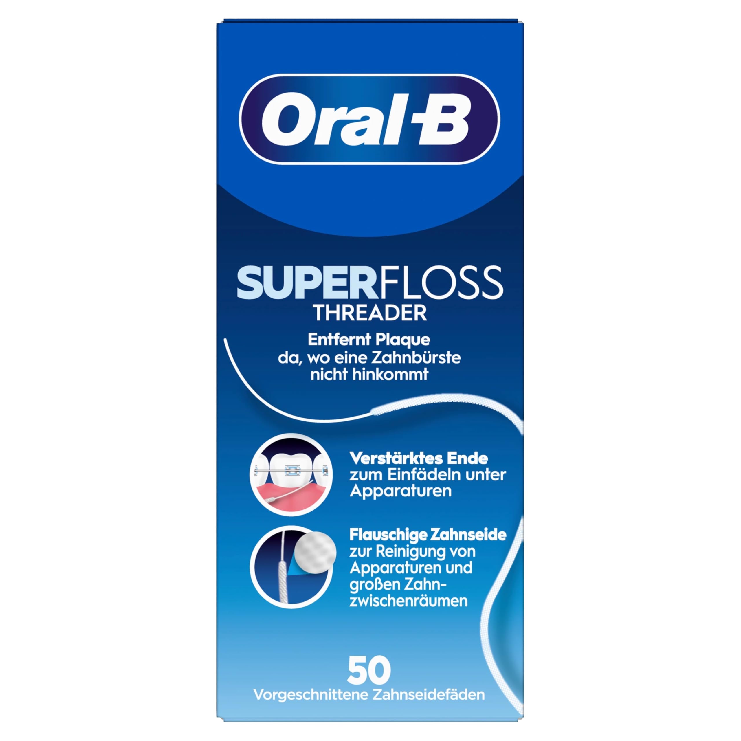 Oral B SuperFloss Seda Dental sin Cera (1 unidad x 50 hilos)