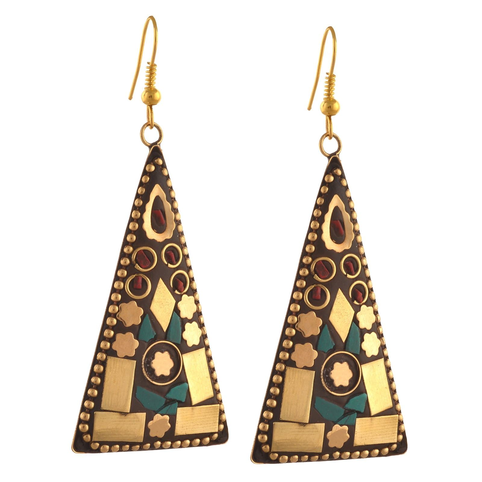 Zephyrr Jewellery Tibetan Hook Dangler Earrings for Women & Girls (B072BSPPSK) Amazon Price History, Amazon Price Tracker