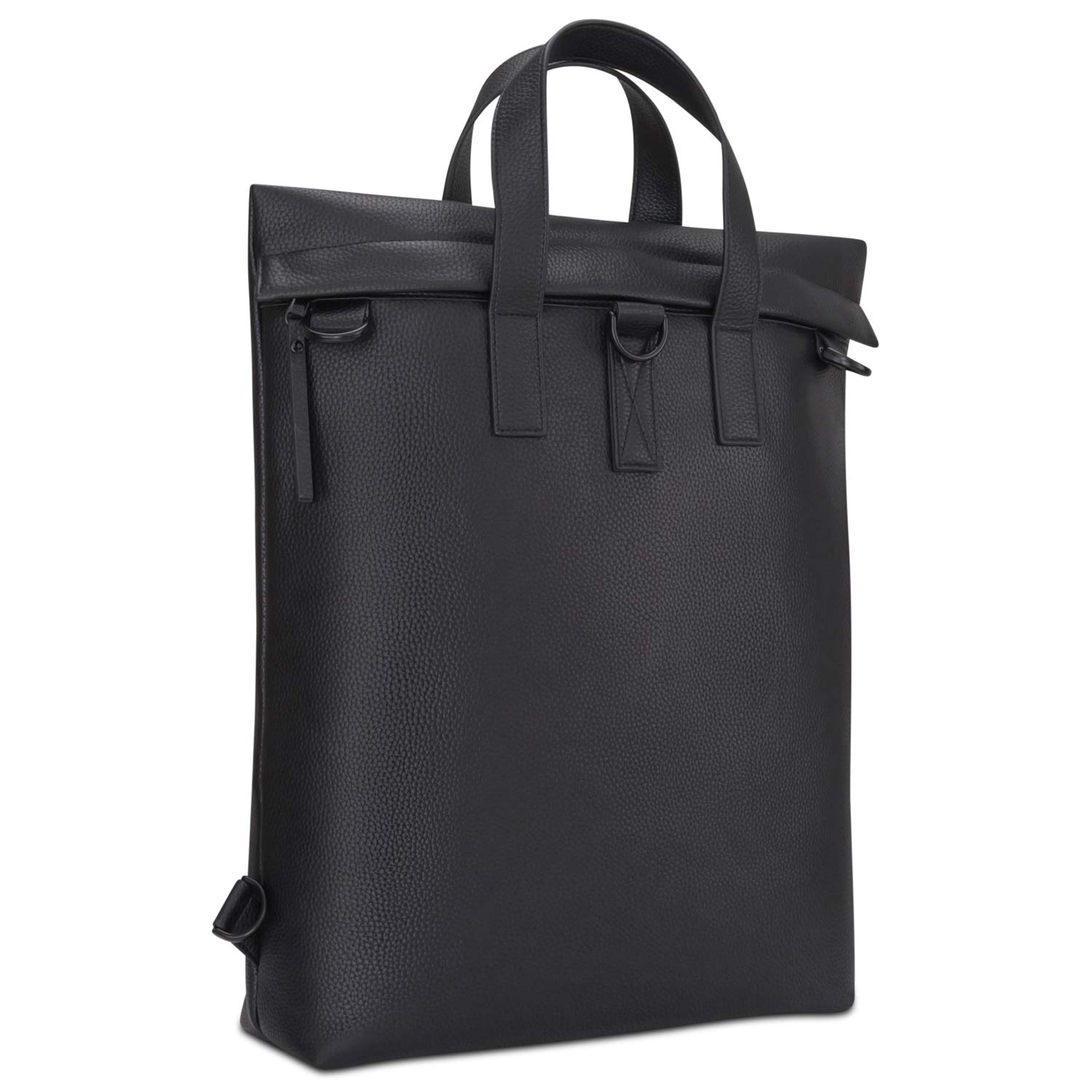 Borsa Zaino Donna Nero - Expatrié "Lou" Zainetto in Pelle Vegana Borse a Tracolla in PU - Borsa a Spalla o a Mano di Alta Qualità in Pelle Sintetica con Cinghie Rimovibili e Regolabili