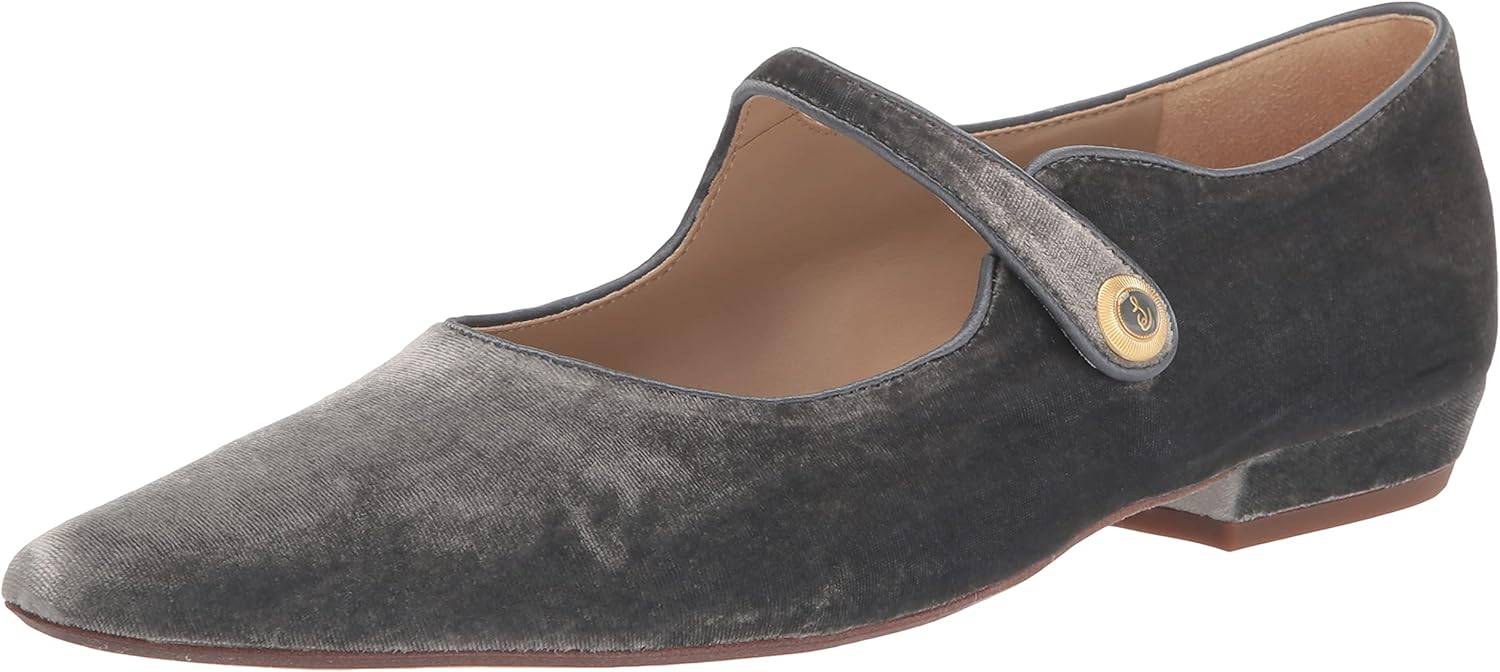 Sam Edelman Women's Jene Mary Jane Flat, Smokey Blue, 5.5