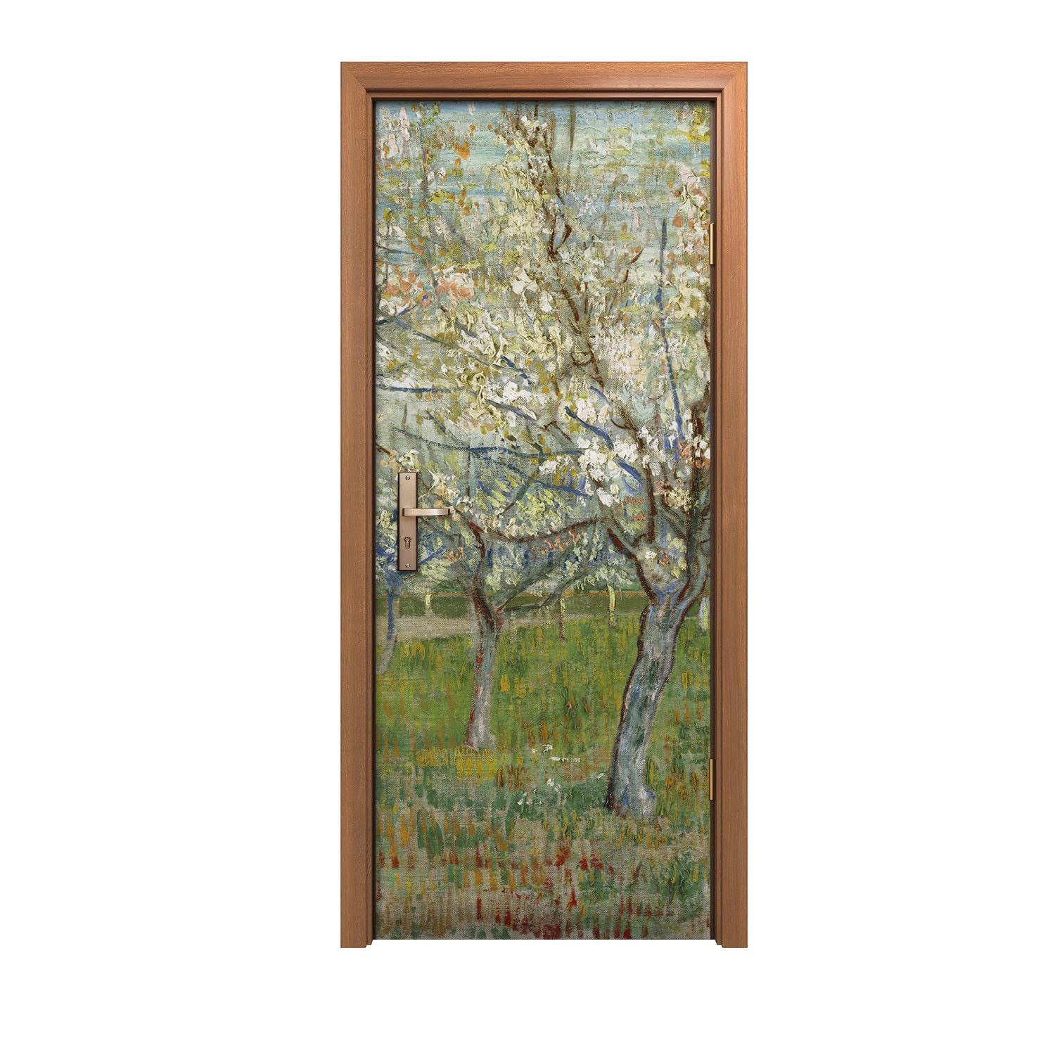 Autocollant de porte 90x200cm Rose Triste pour décoration murale d'intérieur