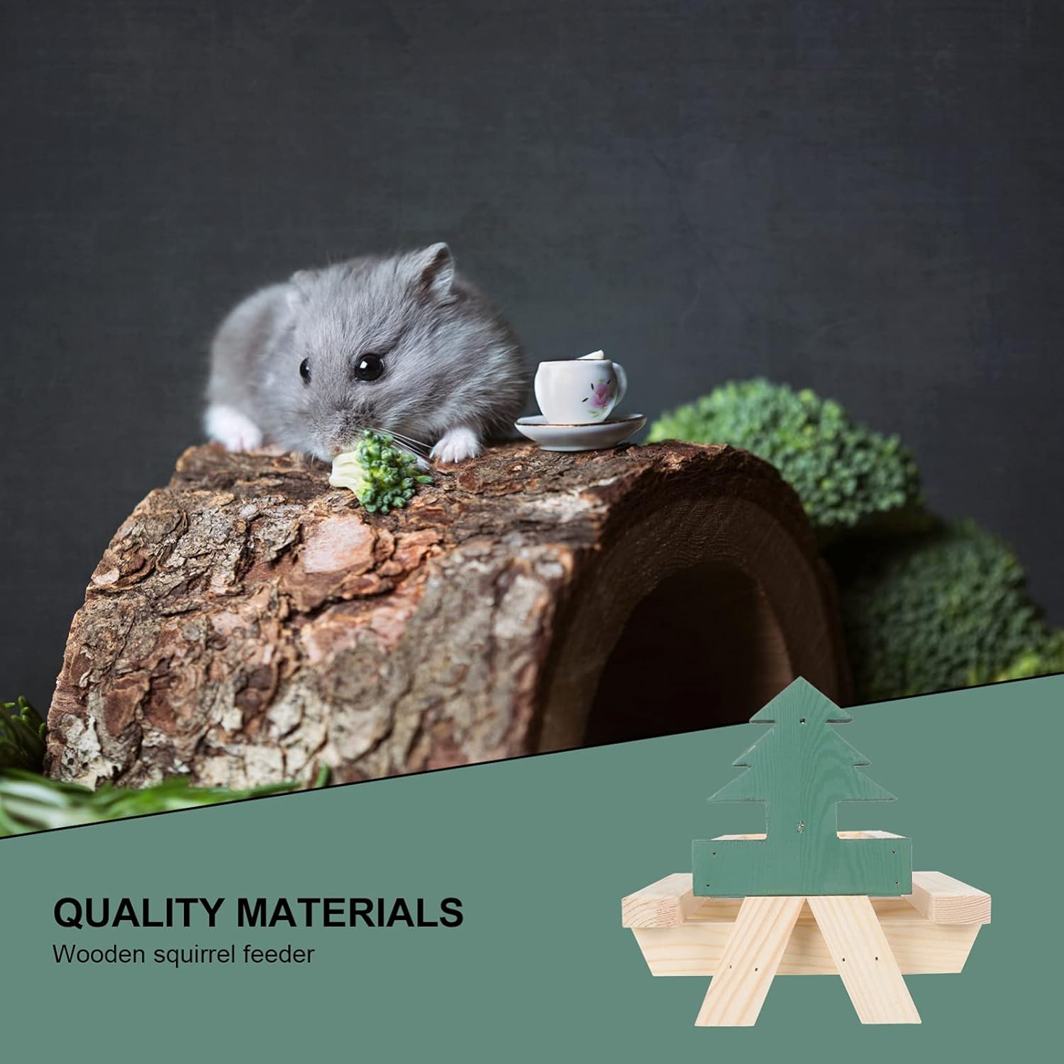 Happyyami Squirrel Feeders Squirrel Wood Feeder Squirrel Picnic Table Feeder Squirrel Food Container for Squirrel Feeding Station Outside Garden Squirrel Corn Cobs : Patio, Lawn & Garden