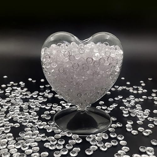 Miniatura 7 de Mini cuentas acrílicas transparentes con parte trasera plana de 1 libra, canicas acrílicas planas para relleno de jarrón, decoración de jardín de