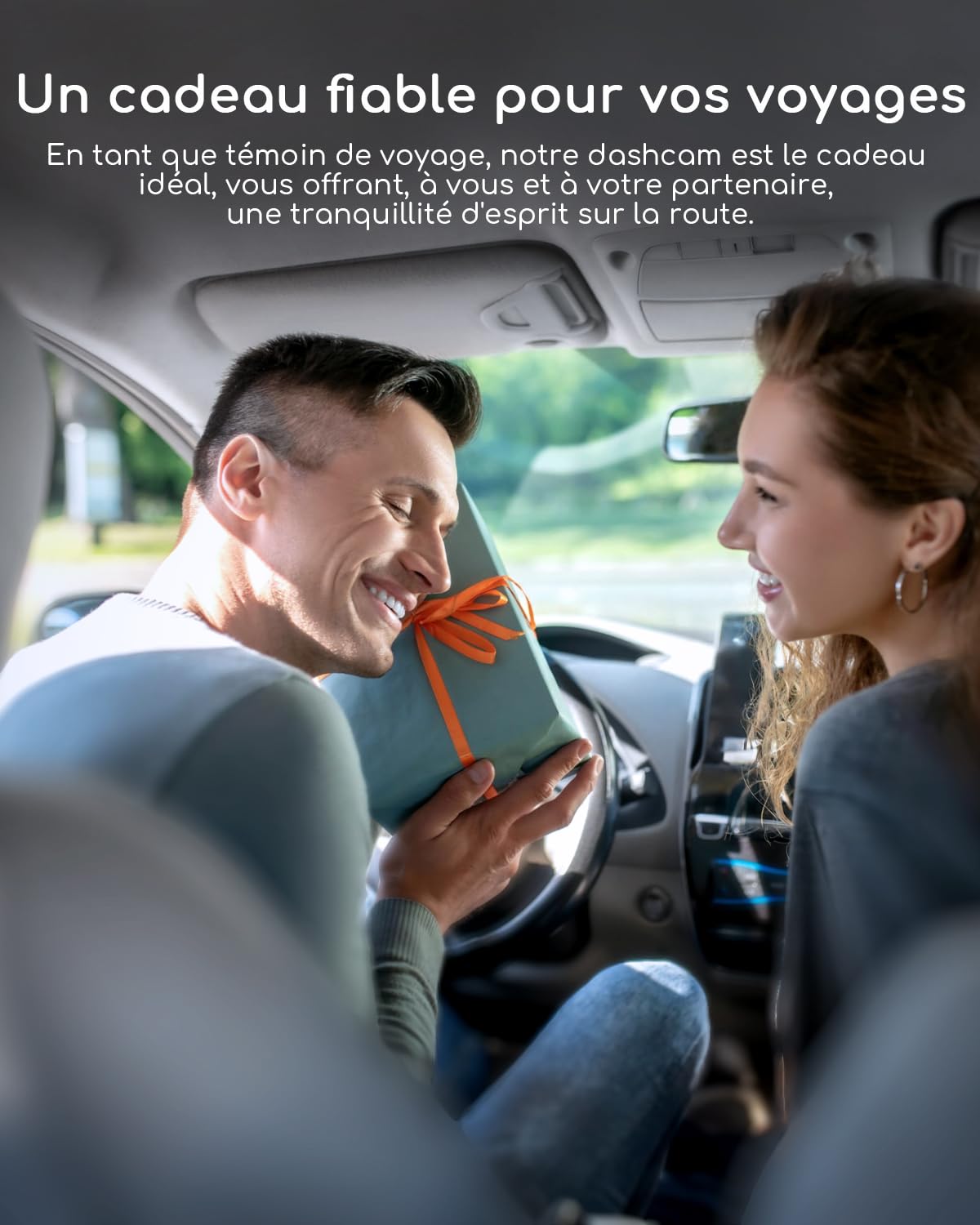 COOAU D30S 4K Dashcam Voiture avec GPS, Wi-FI, Dashcam Voiture Avant Intérieur 2,5K 1080P, Vision Nocturne Infrarouge, supercondensateur, accéléromètre, Mode stationnement, Enregistrement en Boucle