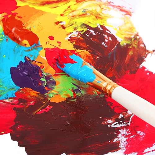 Miniatura 7 de Juego de pintura acrílica, 24 colores de pintura acrílica para arte, lienzo, madera, manualidades, pintura, regalo para artistas, niños,