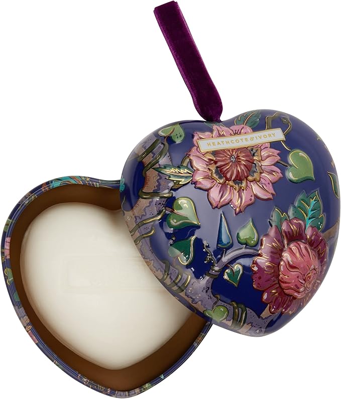 Heathcote & Ivory Scented Soap In Heart Shaped Tin For A Relaxing