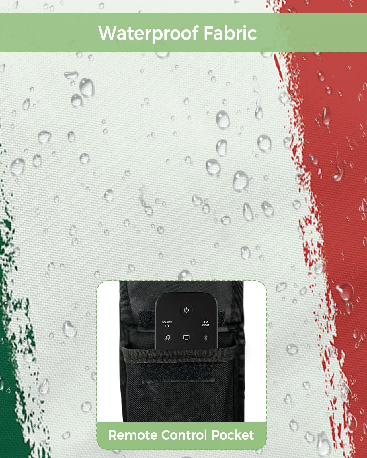 Outdoor TV Cover - Mexican Flag Waterproof and Weatherproof 52