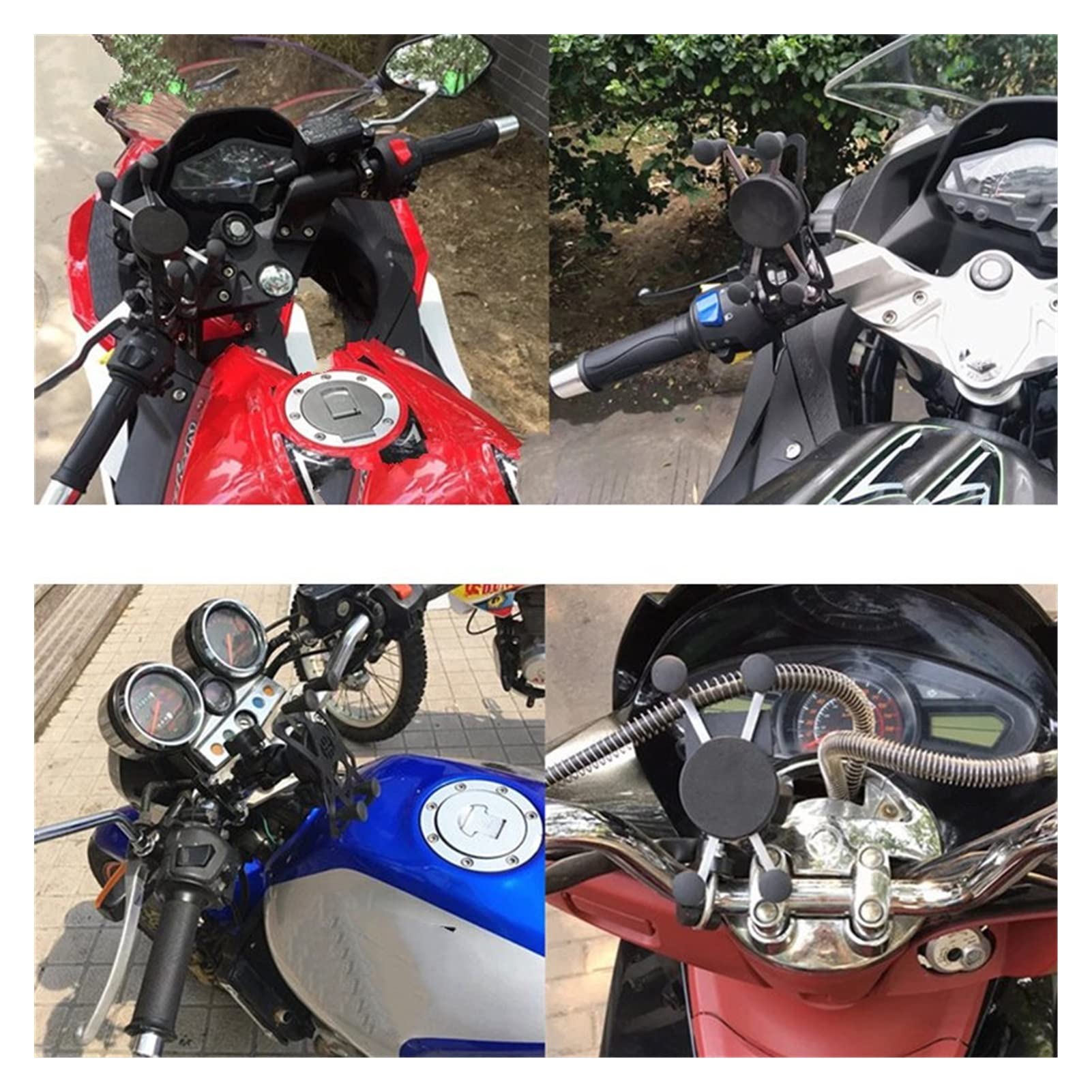 para iPhone 5V 2A Carga rápida de la Motocicleta Manillar Carril de Montaje X-Grip teléfono Celular Soporte de teléfono Inteligente