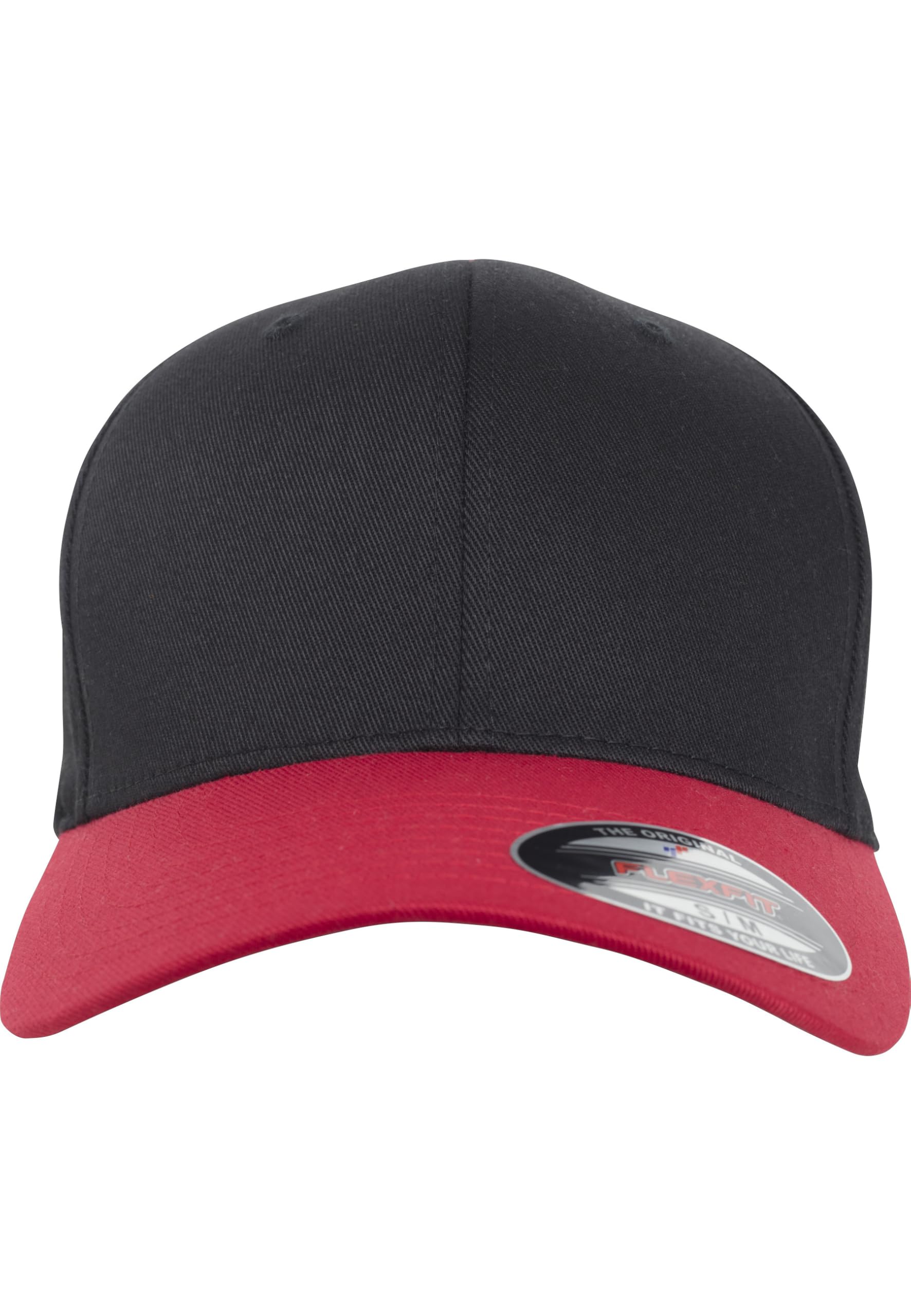 Flexfit Wooly Combed 2-Tone Cap, Blk/Red, S/M