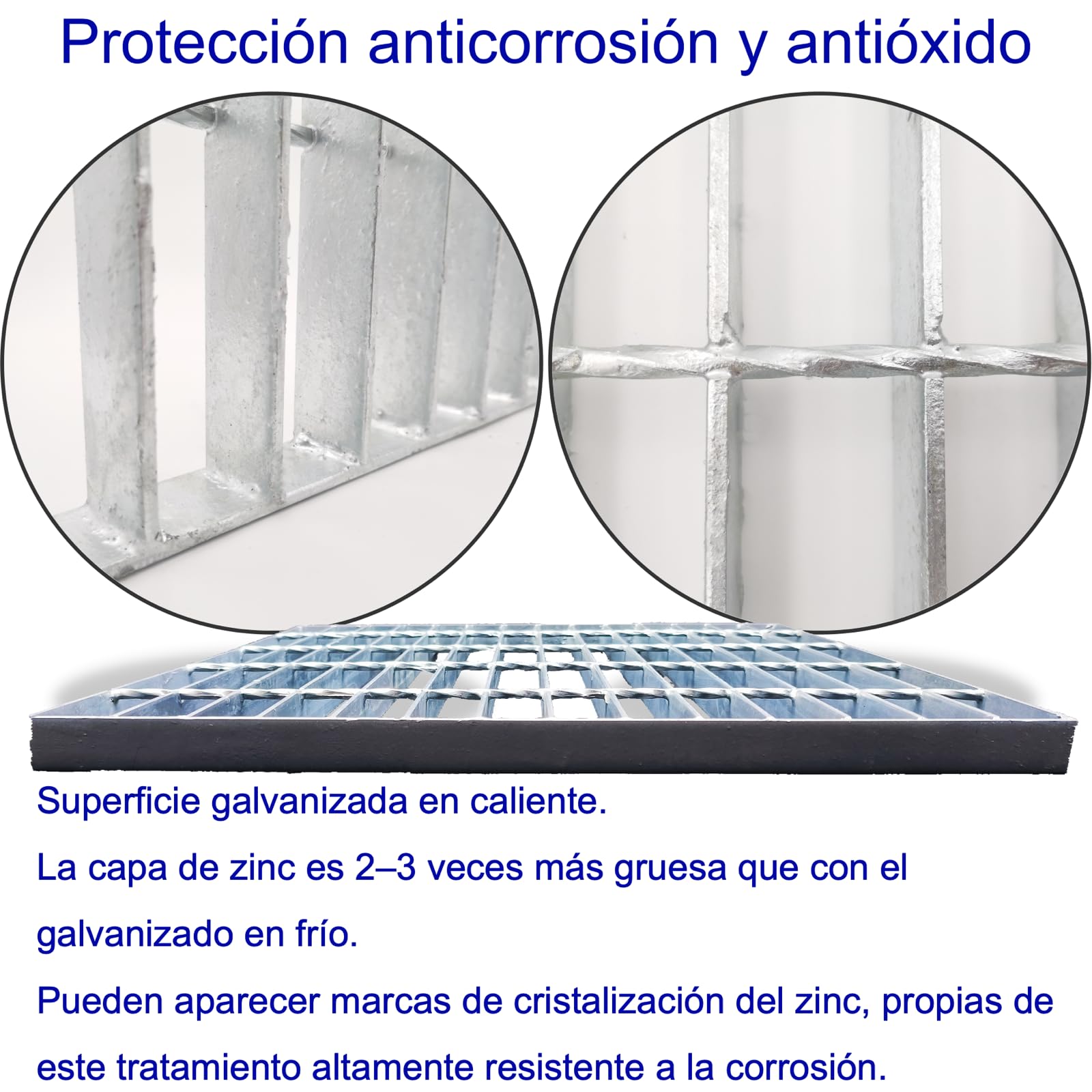 Rejilla Acero Galvanizado para Entrada 600 x 600 mm