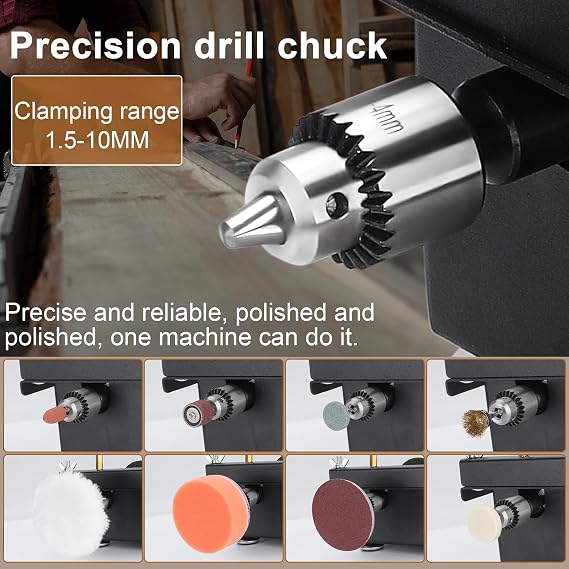 Mini Table Saw, Rechargeable Multi functional Portable Adjustable | Cutting | Sanding | Engraving | Drilling | All-in-One Machine, Precision Table Saw 7 Levels of Speed Adjustment