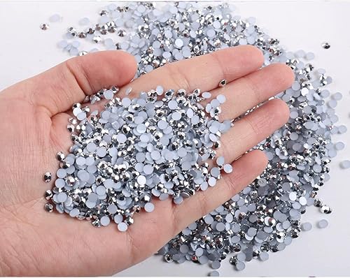 Miniatura 9 de 5 paquetes de diamantes de imitación de resina AB de 0.079, 0.118, 0.118 y 0.236 pulgadas, 5 paquetes de diamantes de imitación blancos de resina AB