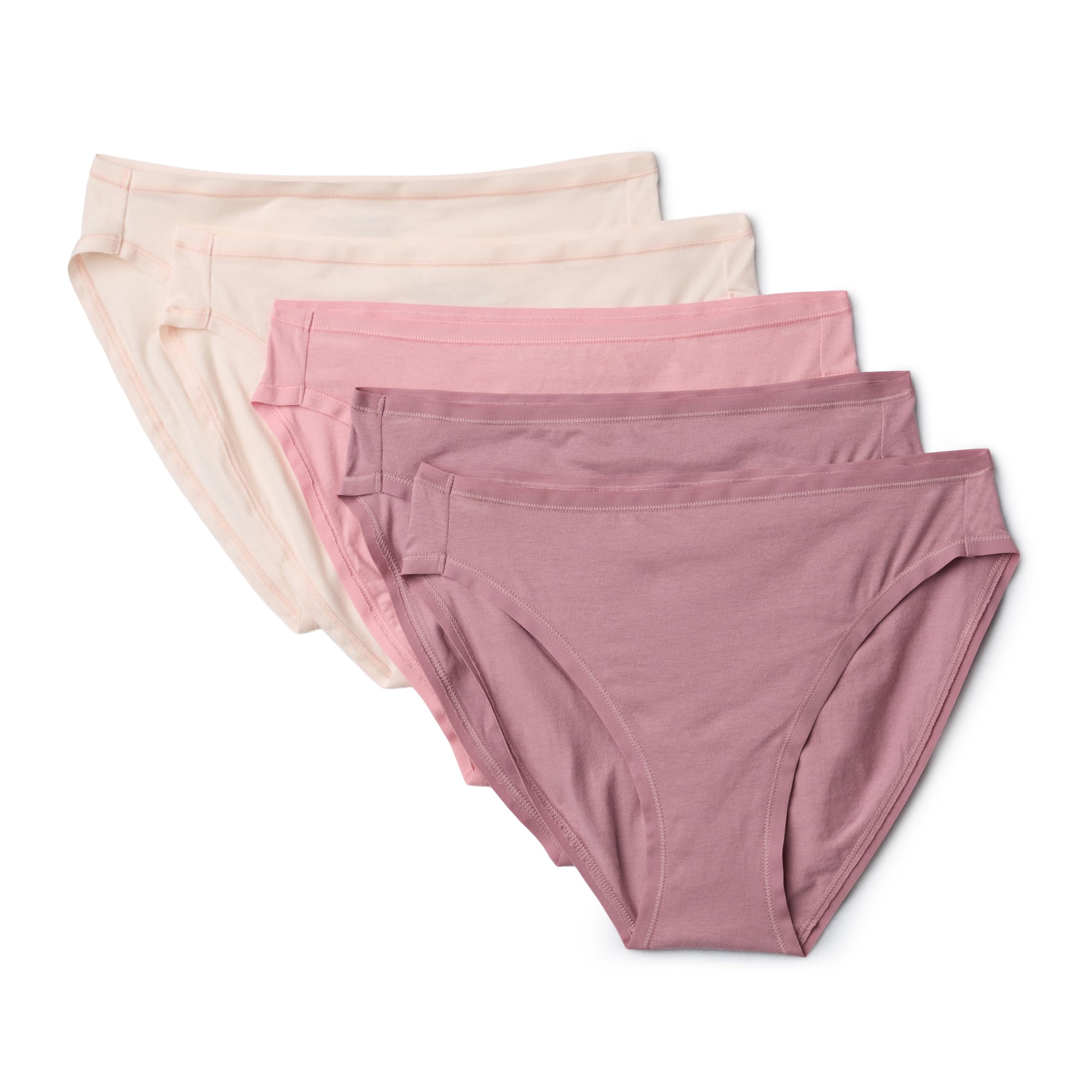 Amazon Essentials Women's Cotton Spandex High Leg Brief Underwear, Breathable